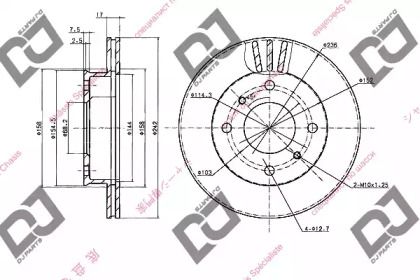 Тормозной диск DJ PARTS BD2015